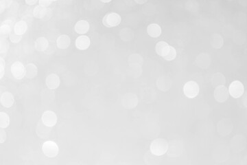 Silver background Abstract Bokeh Christmas.	
