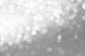 Silver background Abstract Bokeh Christmas. 

