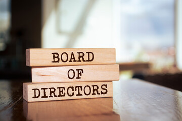 Wooden blocks with words 'Board of directors'. Business concept