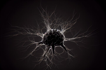 Neuronal Network illustration. generative ai