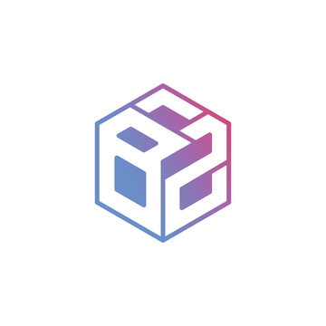 B21 Logo Design, Box Logo, 3D, cube logo, isometric logo