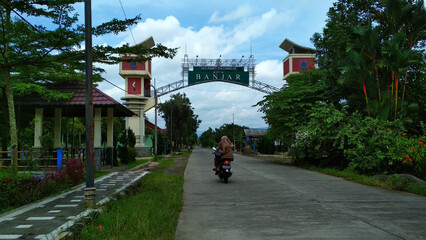 View of the entrance to the city of Banjar, West Java Indonesia