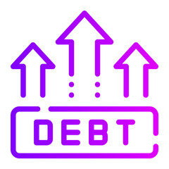 debt gradient icon