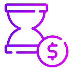 hourglass gradient icon