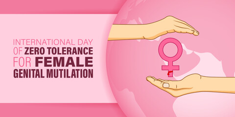 Vector illustration of International Day of Zero Tolerance for Female Genital Mutilation