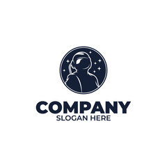 Fototapeta premium Explorer space astronaut logo design template