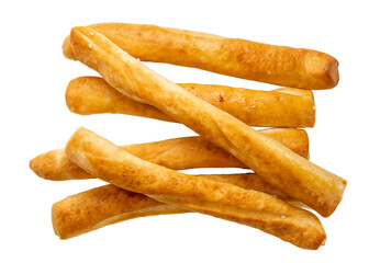 Butter breadstick or long pastry on white PNG File.