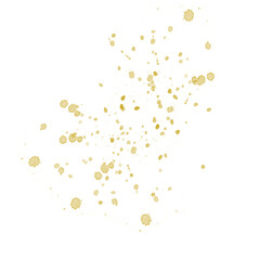 Golden Watercolor Smudge