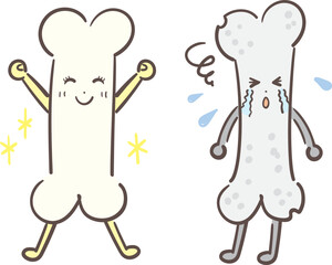 元気な骨と弱っている骨