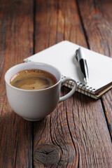 Coffee and notepad