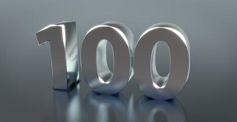 100, hundert, prämie, Euro, zahl, betrag, Gutschrift, Dollar, Gewinn, Kapital, Business, Schrift, 3d, gold, silber