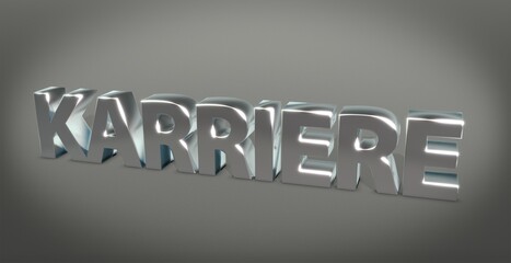 Karriere, Job, Erfolg, Zeichen, Schrift, 3d,  silber