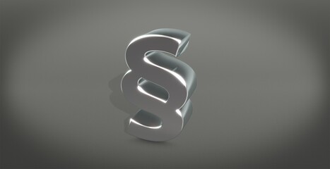 paragraph, recht, anwalt, justiz, Zeichen, Schrift, 3d, gold, silber