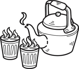 Hand Drawn kettle illustration