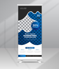 Marketing Promotion Roll Up Banner Stand for Commercial Board and Exhibition Ads Pull Up Design X-banner Design Template