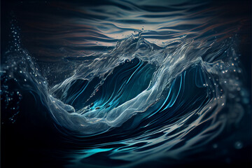 abstract background with waves. generative ai