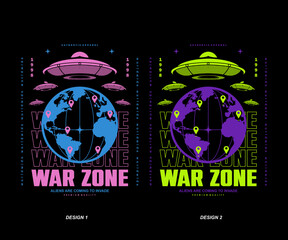 ufo t shirt design, vector graphic, typographic poster or tshirts street wear and Urban style © Therintproject