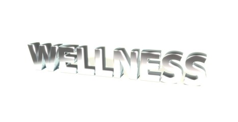 Wellness, Zeichen, Schrift, 3d, weiß, silber
