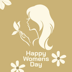 Wishing happy women's day template