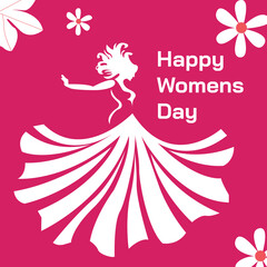 Happy women's day vector template