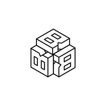 BBB letter with hexagon logo design vector template