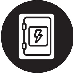 fuse box glyph icon