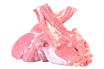 Raw meat beef isolated on white