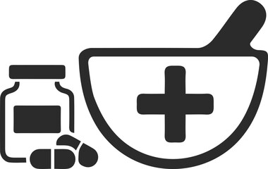 Medical icon, medicine icon black vector