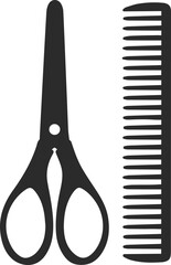 Scissor cut icon, tailor object icon black vector