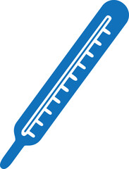 Thermometer icon, medical icon blue vector