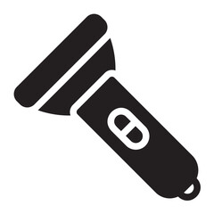 flashlight glyph icon
