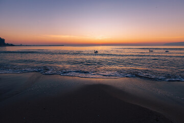 sunset on the beach