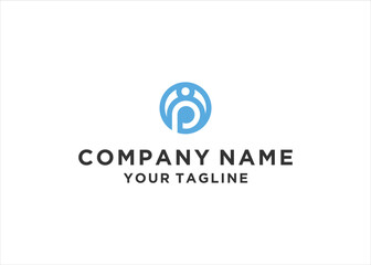  letter p design modern inspiration template