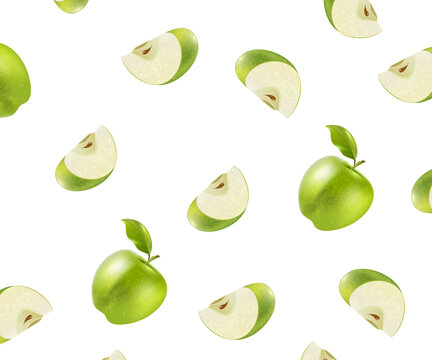 Green Apple abstract. Apple Abstract.