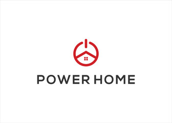 Power Home Logo Template Design Vector
