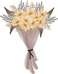 elegant watercolor flower bouquet illustration