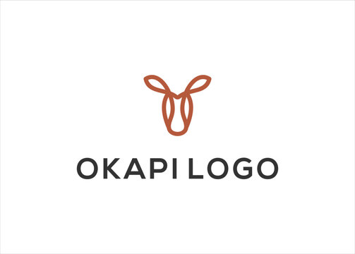 Okapi logo design vector illustration template