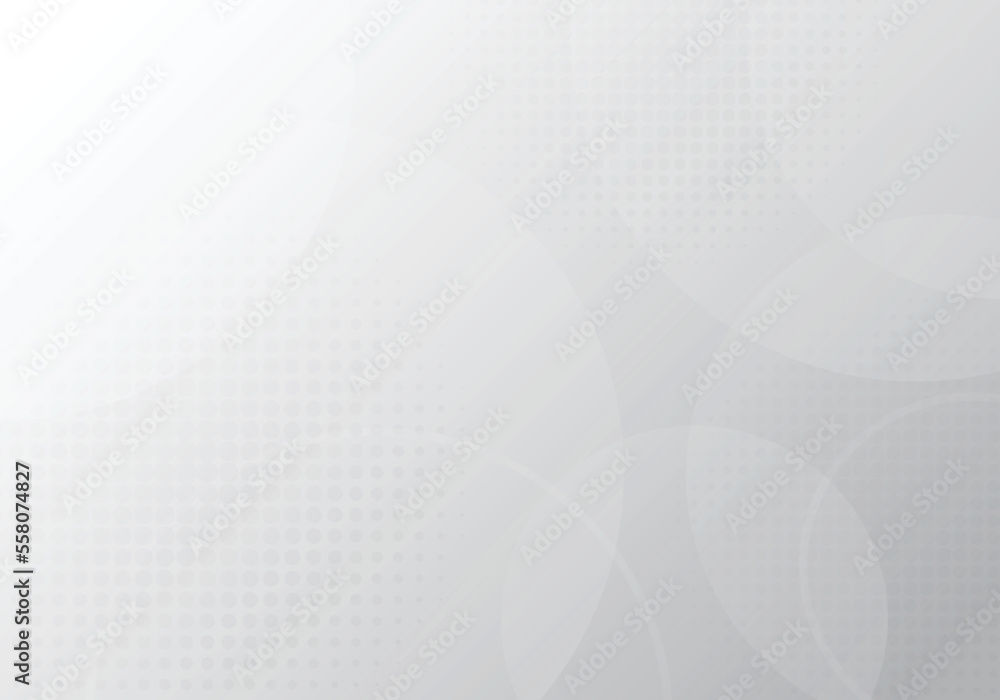 Poster abstract white circle template design for template with halftone. overlapping with gradient black an
