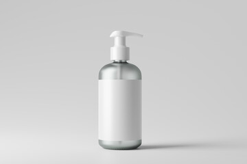 frosted glass cosmetic bottle