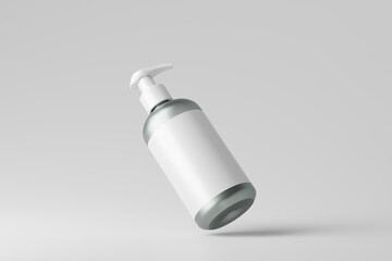 frosted glass cosmetic bottle