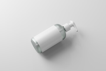 frosted glass cosmetic bottle