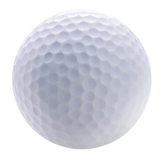 Golf ball on white background, Golf ball sports equipment on white PNG file.