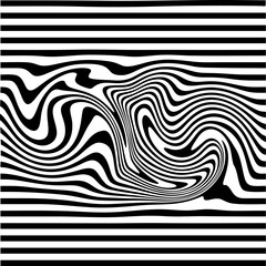 black and white animal zebra pattern strip lines wave effect twisted swirl spiral background