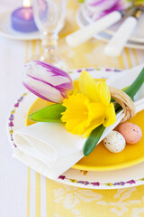 Easter spring place setting