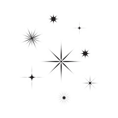 Star icon. Twinkling stars. Sparkles, shining burst. vector illustration