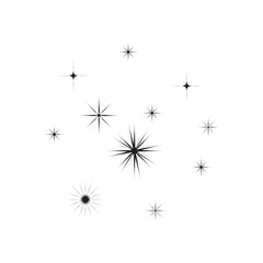 Star icon. Twinkling stars. Sparkles, shining burst. vector illustration