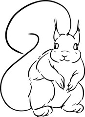 sketch squirrel © draftphic