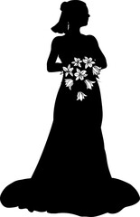 Bride Bridal Wedding Dress Silhouette Woman Design