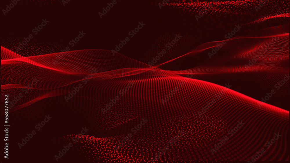 Poster cyber or technological animation backdrop. background of animated abstract particles with trapcode. 