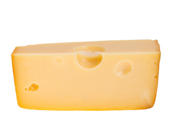 big piece of cheese isolated